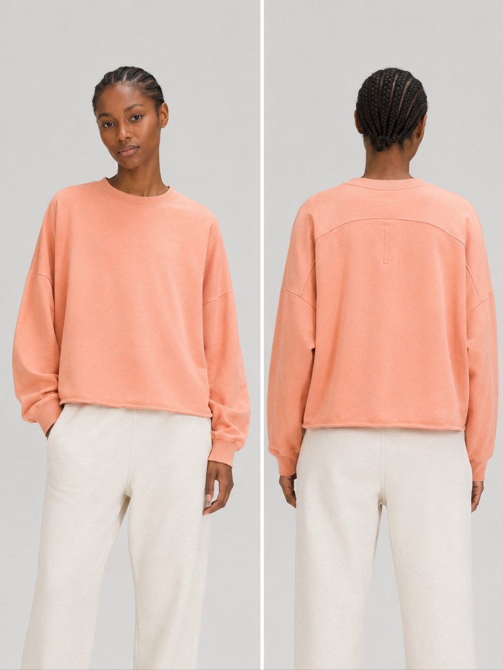 Lululemon LA Oversized Boxy Crew - Pink Savannah